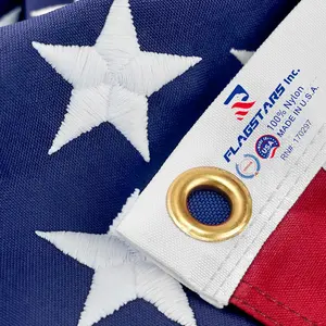 American Flag Durable Nylon 3x5 Ft Outdoor Heavy Duty, Made in USA American Flags ,Longest Lasting Non Fading American Flags for Outside 3x5,Waterproof Embroidered American Flag, All Weather, Garden Decorative Lighting, Decor double-sided 250th