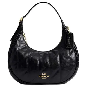 COACH Emily 23 Quilted Leather Crossbody Bag for Women in Black