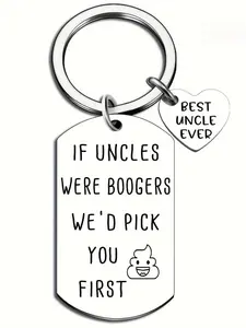Stainless Steel Best Uncle Ever Keychain - Personalized Niece/Nephew Gift for Uncle, Engraved Fathers Day, Birthday, Christmas Keepsake - Unforgettable Show of Appreciation