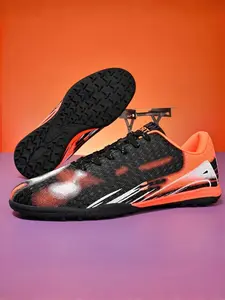 Parent - child White - Pink Color - blocked Long Spikes Football Shoes, Sweet & Cool Competitive Style, Breathable Mesh Material, Strong Grip & Eye - catching, Ideal for Parent - child Football Training & Competitions