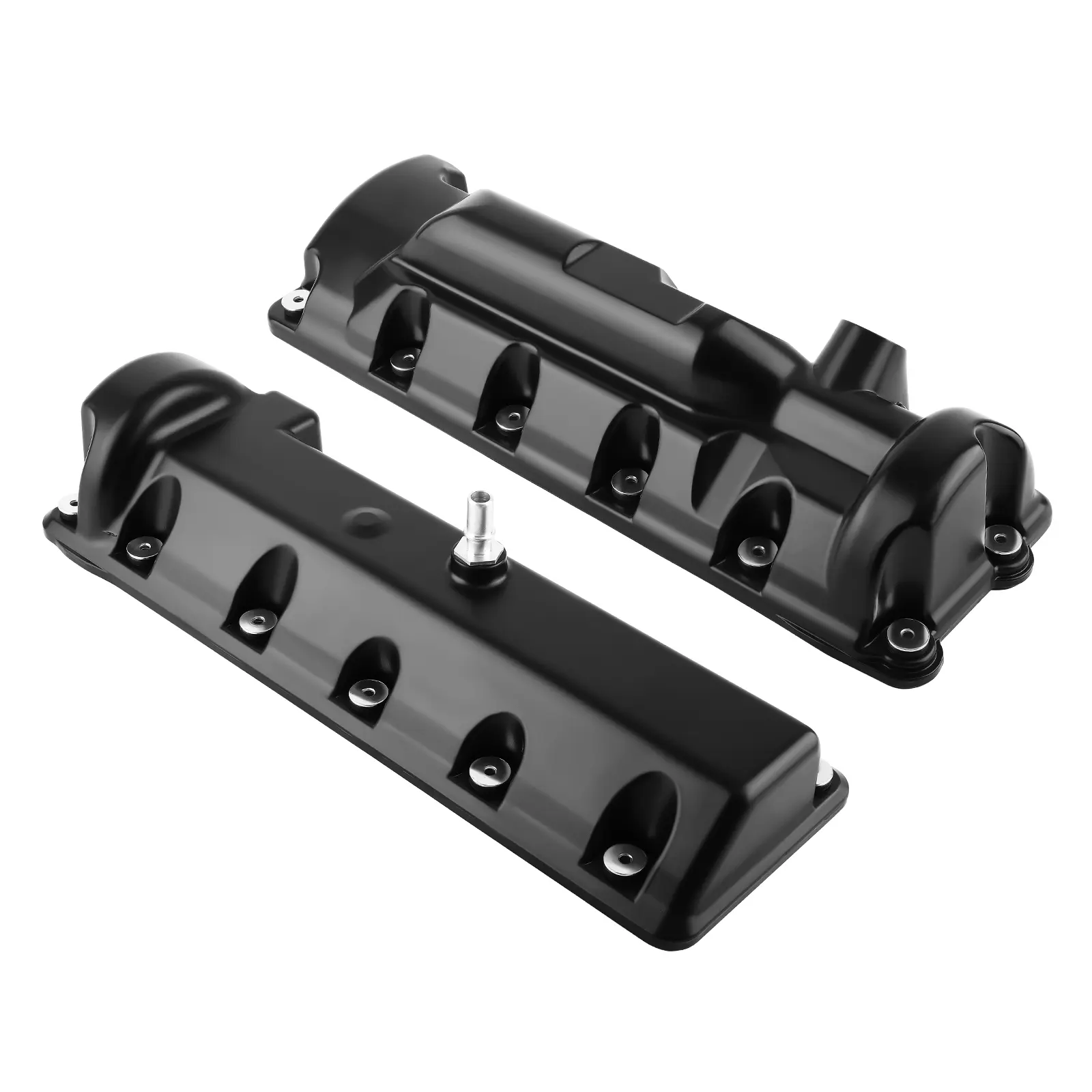 High Quality Aftermarket Aluminum Valve Cover Set with Gasket, Compatible for Ford E-150/E-250 (2008-2014), F-150 (2006-2010) 4.6L V8 Engine Aftermarket Parts