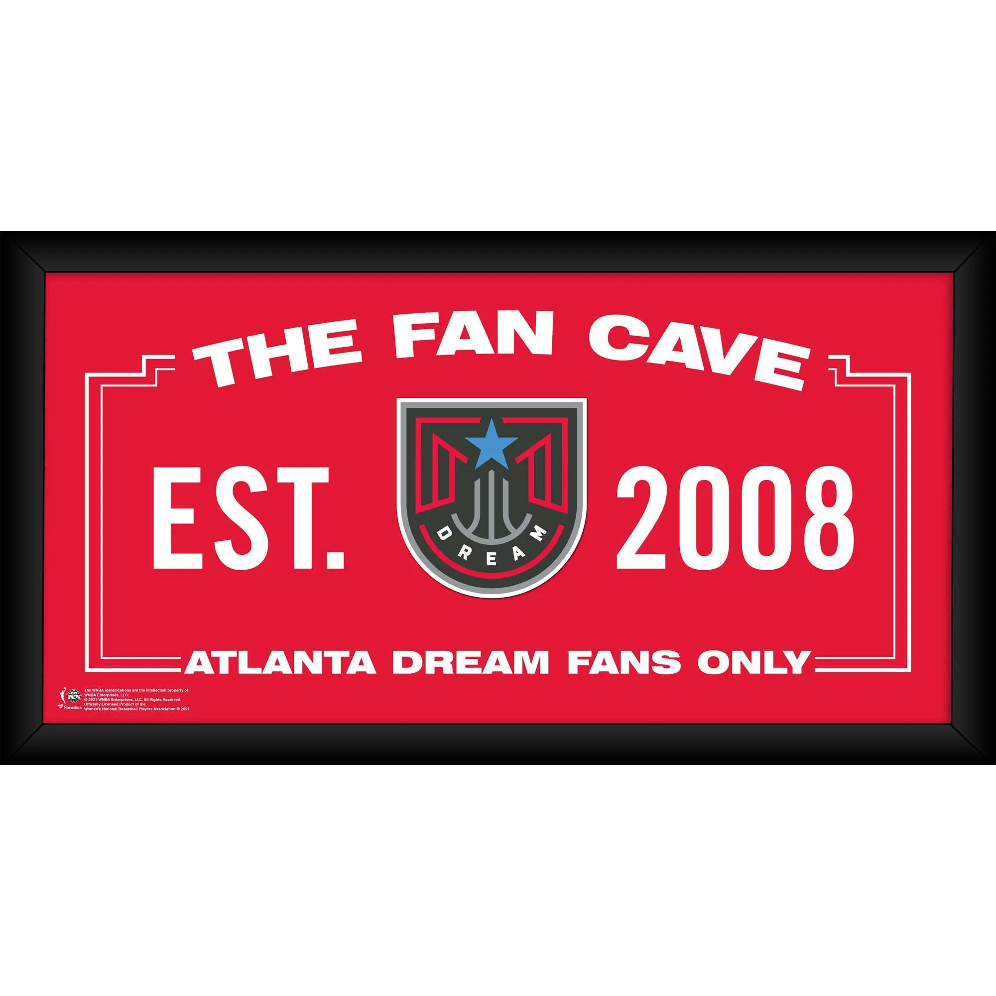 Atlanta Dream Framed 10" x 20" Fan Cave Collage - WNBA Memorabilia
