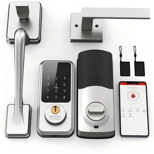 Smart Keyless Entry Door Lock with Handle - Electronic Keypad Deadbolt, Home Hardware Smart Door Lock for Residential Use