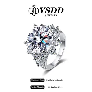 【Floral Queen】3CT/10CT Glamorous Floral Ring  Moissanite Rings in 925 Sterling Silver SpringStatements