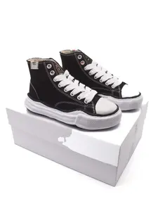 Maison Mihara High Top Campus Skate Shoes, Women's Classic Low-top MMY Canvas Shoes, Men's and Women's Black Sneakers