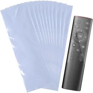 100 count Shrink Wrap Bags 9.88x3.15inch Remote Control Cover Protector  and  Clear Plastic Heat Shrink Bags Protective Film for TV Video Air Condition Remote Control