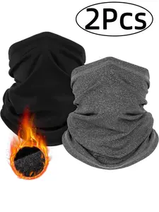 2 Pack Winter Neck Gaiter Warmer for Men&Women,Windproof Face Cover Fleece Face Mask Scarf for Cold Weather Sport Knitted Balaclava