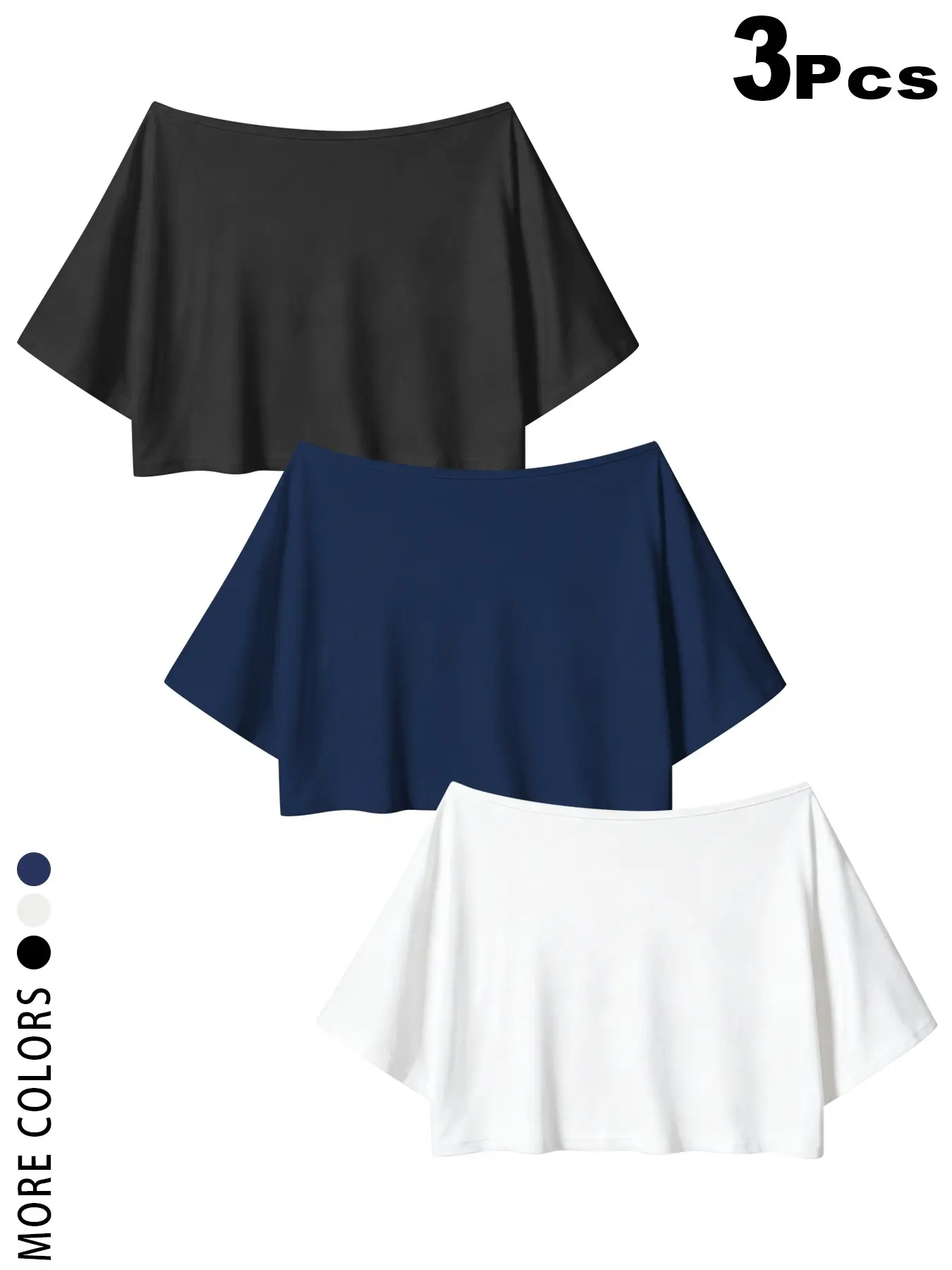 3 Pcs /1 Pcs Women’s 2026 Viral TikTok Off Shoulder Crop Tops, Casual Loose Short Sleeve One Shoulder T-Shirts, Soft Stretchy Basic Tees,Trendy Y2K Style, Fashion, Versatile for Daily Wear, Streetwear, Date Night, Outings, Women & Teens
