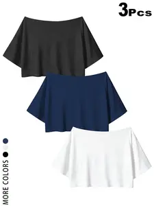 3 Pcs /1 Pcs Women’s 2026 Viral TikTok Off Shoulder Crop Tops, Casual Loose Short Sleeve One Shoulder T-Shirts, Soft Stretchy Basic Tees,Trendy Y2K Style,Womenswear, Fashion,Versatile for Daily Wear, Streetwear, Date Night, Outings, Women & Teens