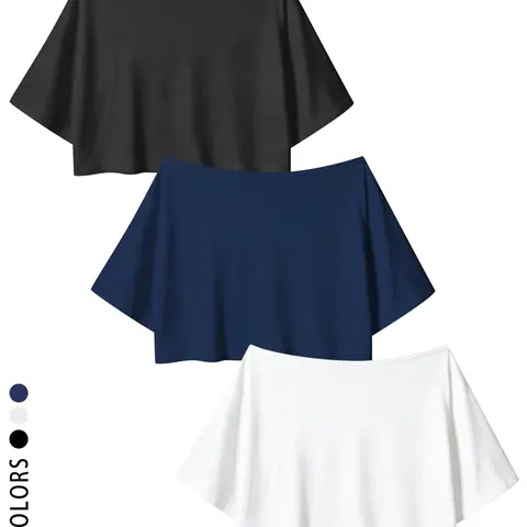 3 Pcs /1 Pcs Women’s 2026 Viral TikTok Off Shoulder Crop Tops, Casual Loose Short Sleeve One Shoulder T-Shirts, Soft Stretchy Basic Tees,Trendy Y2K Style, Fashion, Versatile for Daily Wear, Streetwear, Date Night, Outings, Women & Teens