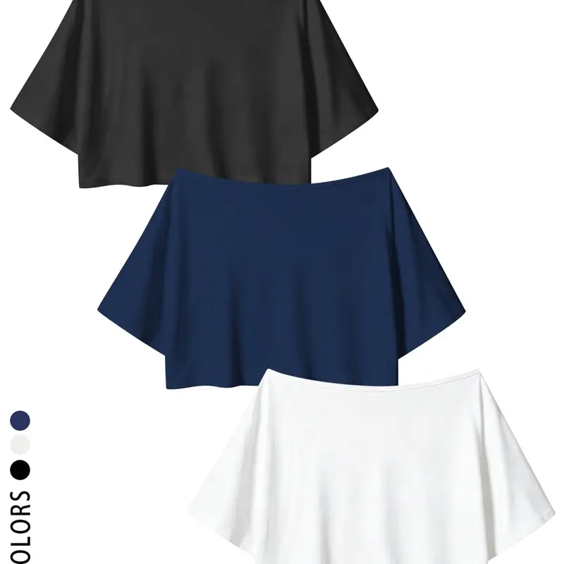 3 Pcs /1 Pcs Women’s 2026 Viral TikTok Off Shoulder Crop Tops, Casual Loose Short Sleeve One Shoulder T-Shirts, Soft Stretchy Basic Tees,Trendy Y2K Style, Fashion, Versatile for Daily Wear, Streetwear, Date Night, Outings, Women & Teens