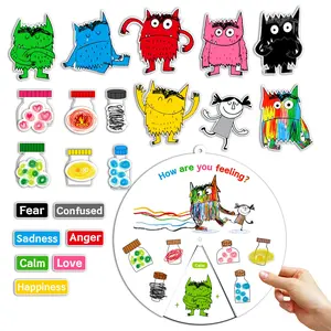 The Color Monster Felt Teaching Aid, Storytelling Props for Early Childhood Education, Interactive Classroom Tools for Kids