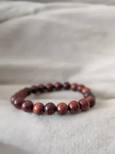RELATIONSHIPS Apricot 18cm/8mm Buddhist Prayer Wood Bead Mala Wrist Sacred Energy for Relationships Unisex Heart-Centered Handcrafted in Thai Mountains