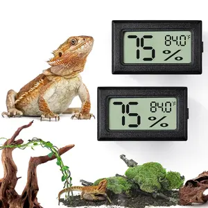 2-Pack Reptile Tank Thermometer & Hygrometer – Bearded Dragon/Gecko/Snake Habitat