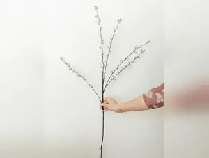 Hoary Willow Stem in White- 46"