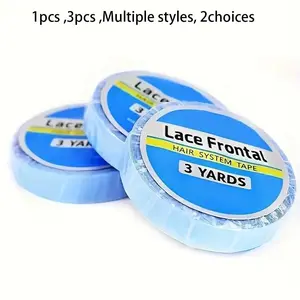 3 Yard 0.8cm Durable Double Sided Wig Tape - Strong Waterproof Adhesive, Transparent, Lace Front Wig Friendly, Easy to Remove, Long-Lasting Hold, Hypoallergenic, Gentle on Skin - Ideal for Wig, Toupee, and Hairpiece Applications