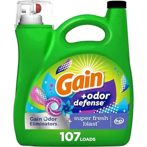 Odor Defense Laundry Detergent, Super Fresh Blast, HE Compatible, 107 Loads, 154 fl oz