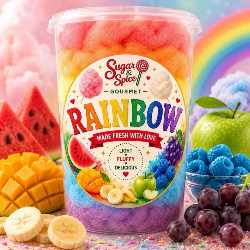 Secret Menu Cotton Candy Treat - Sweet, Fluffy Confection for Casual Snacking