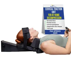 Brace Direct Home Cervical Traction Device - Portable Neck Traction Machine for Spinal Decompression, Posture Pump, Chiropractic Decompression, Spondylosis Treatment, PDAC E0849 Approved