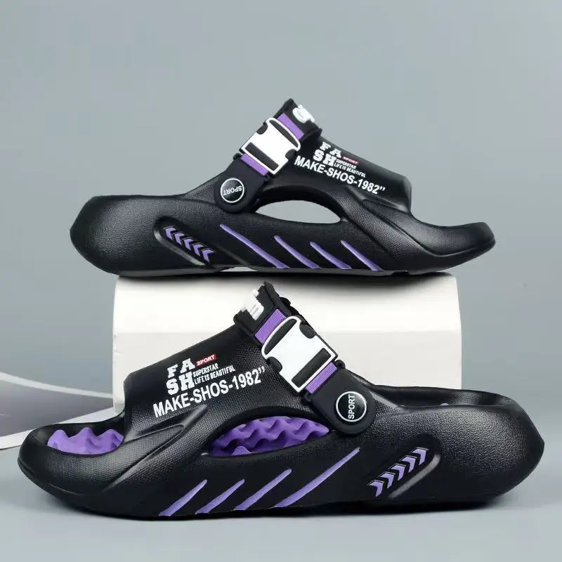 Men's Summer Sandals, Thick Sole, Suitable for Outdoor Wear, Waterproof and Non-Slip, Ideal for Driving and Couple Beach Slippers Footwear Flipflop