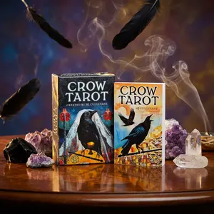 Crow Tarot Deck: 78 Tarot Cards and Guidebook; a divination tool for tarot reading, fortune telling, psychic readings, and spiritual work, tarot card deck, oracle card deck, animal tarot cards