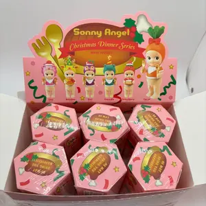 Sonny Angel Christmas Dinner Mini Figure – Cute Kawaii Collectible Decorative Doll for Phone, Laptop & Desk, Birthday Gift