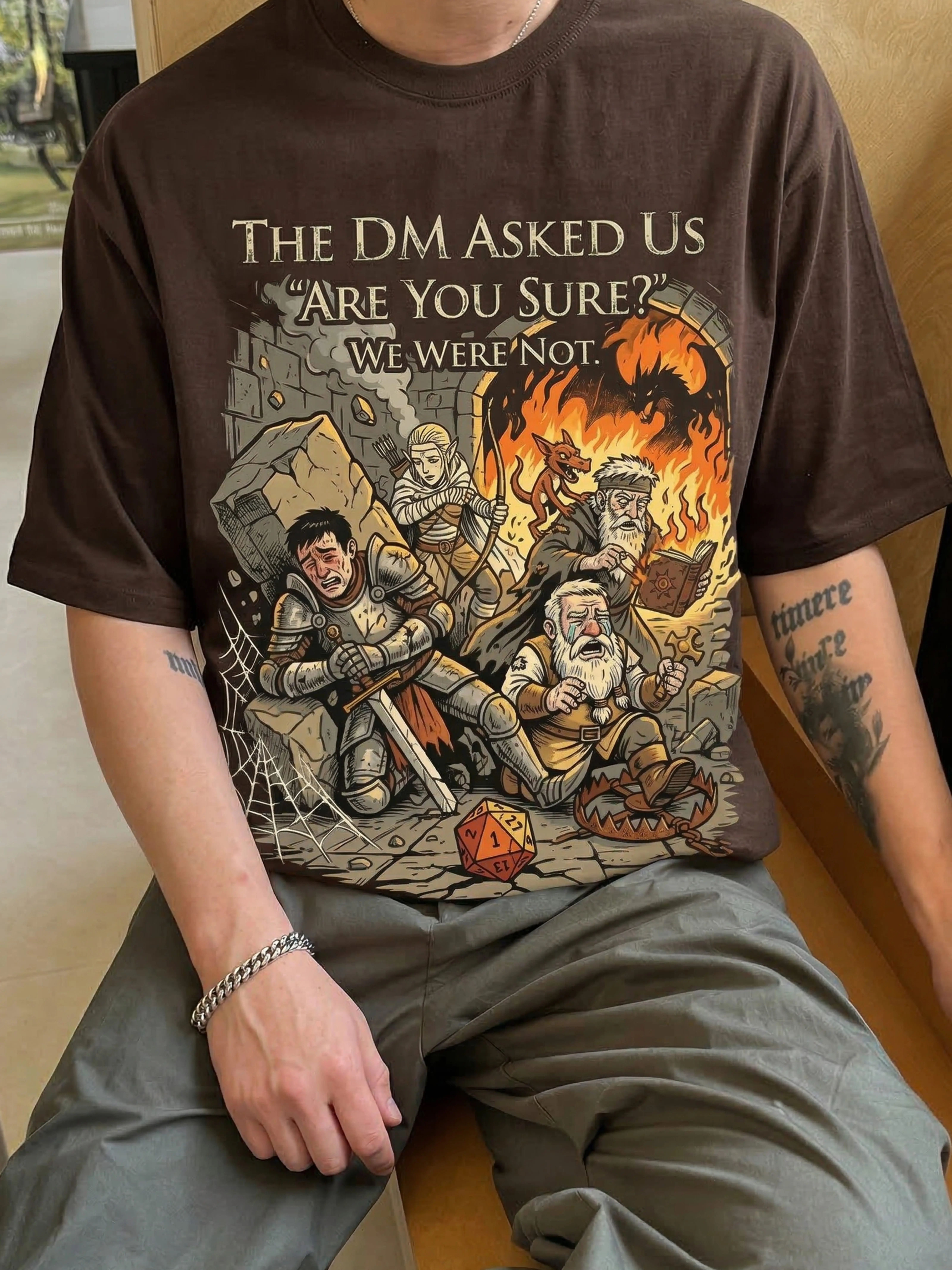 D&D Shirt, Are you sure we were not Tee, Tabletop Games Role Playing Game Funny RPG T-Shirt, D20