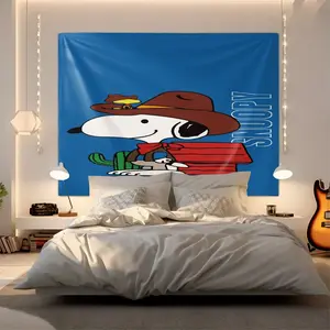 Home Decoration Snoopy Tapestry, Fashionable Room Flags, Unique Wall Art in Living Room and Bedroom, Suitable as Birthday and Daily Holiday Gifts
