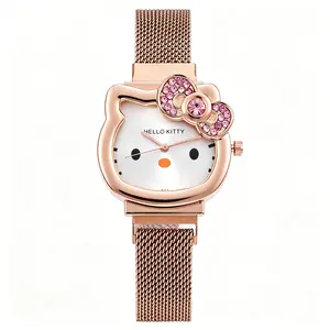 Kawaii Hello Kitty Watch by Sanrio | Adorable Character Dial with Bow, Adjustable Strap, Perfect Cute Gift for Girls & Fans