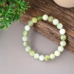 Reiki Infused Healing Bracelet with Garnet, Golden Crystal & Blue Calcite for Anxiety Relief