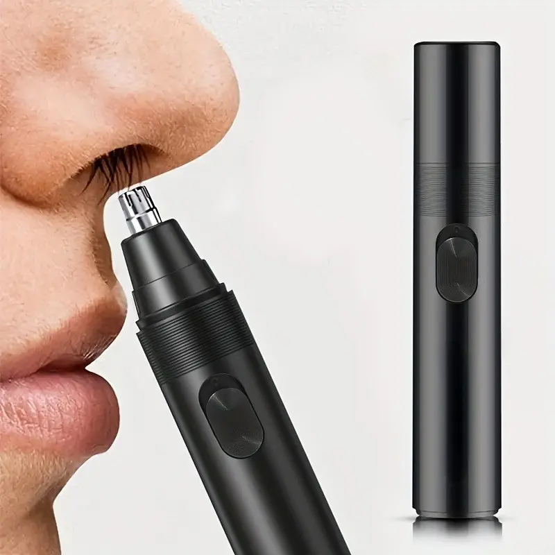 Professional Pain-Free Nose Hair Trimmer, Stainless Steel Head, Battery Operated, Suitable for Men and Women, Ear Hair Removal Tool
