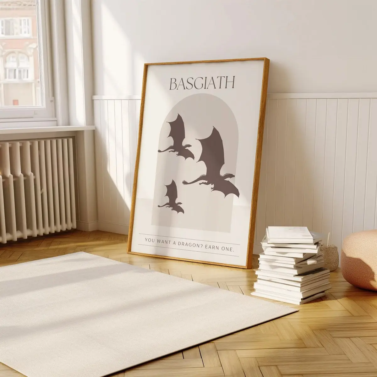 Fourth Wing Dragon Rider Art Print with Violet Sorrengail Basgiath War College Bookish Merch, Room Decor, Unframed