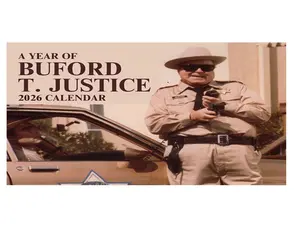 Sheriff Buford T. Justice Desk Calendar 2026, Smokey and The Bandit Desk Calendar 2026