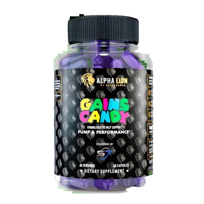 Alpha Lion Gains Candy S7 | Synergistic Blend Of 7 Fruits And Vegetables With 60 Servings Per Container | Clinically Shown To Increase Nitric Oxide Production By Up To 230% | Available at Prime Sports Nutrition