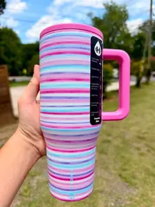 HydroJug 40oz Traveler Pink Horizon LeopardPrintTumbler with Triple-Wall Insulation FlipStrawLidfor All-Day Hydration Portable InsulatedFlask MugPrinted Drinkware Bottled BottledWater BottlesBottled,Perfect Gift For Your Beloved.