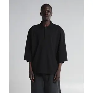 Garment Dye Drop Shoulder Polo Shirt