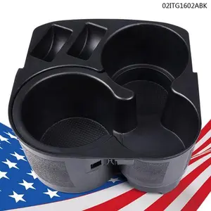 CROSSDESIGN Fit For 07-12 Nissan Altima Black Center Console Cup Holder w Insert Drink