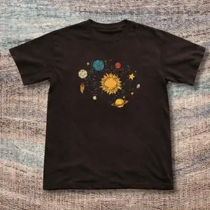 Cotton Retro Space Baby Tee – Y2K Vintage Cartoon Aesthetic Top
