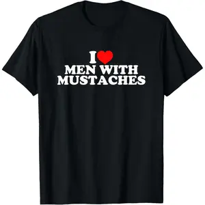 Men's Mustache T-Shirt - US-Made, Stylish Menswear Top for Personal Expression