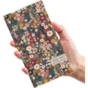 2026-2027 Pocket Calendar for Purse, Two Year Monthly Pocket Planner 6.5" x 3.5", Jan 2026 - Dec 2027 Small Calendar for School, Work and Home - Garden