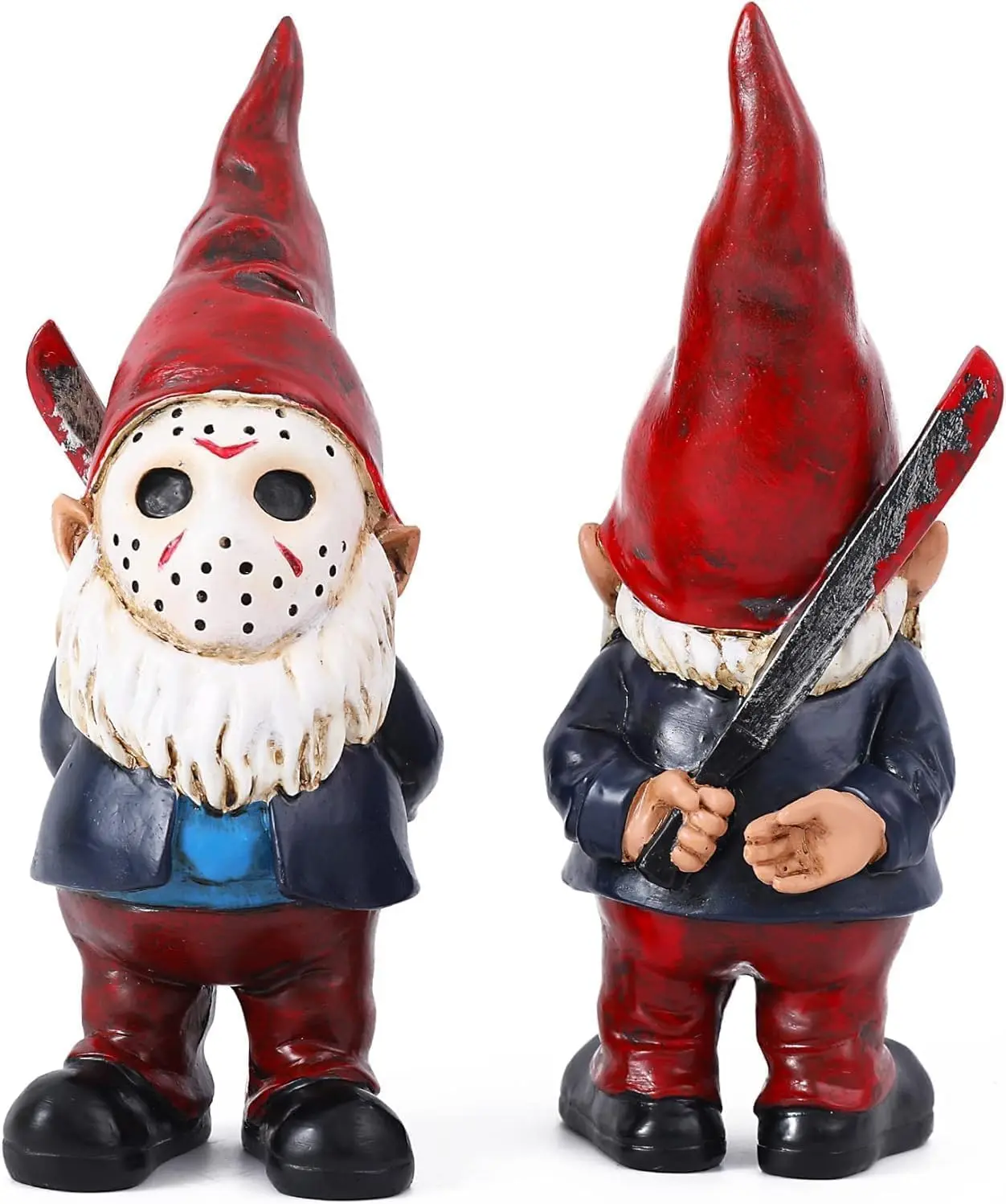 Horror Garden Gnome Statue, Outdoor Halloween Decorations for Home Improvement & Garden Supplies