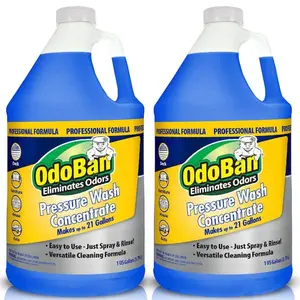 OdoBan 1 Gal. Pressure Wash Concentrate for Siding, Driveway, and Concrete Cleaning (2-Pack) - Professional Formula - Sidewalks