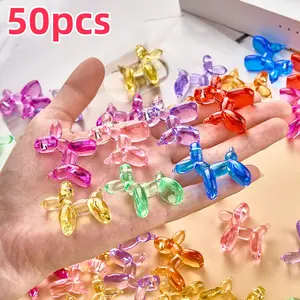 Mini Balloon Dog Shaped Decoration, 50pcs/set Colorful Handmade Ornament, Creative Craft Art Ornament, Home Decor for Living Room, Office, Bar, Coffee Shop, Balloon Decorations Kit, Balloon Party Supplies, Balloon Animals