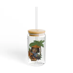 Melanin Drip Sipper Glass, 16oz