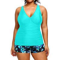 Aqua and	Blue Flower