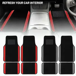 4PCS Car Floor Mats,Carpet Floor Mats For Cars, Universal Fit Automotive Floor Mats, All Purpose Car Floor Mat, Carpet Protector Mat for Most Sedan, SUV, Truck Floor Mats car floor