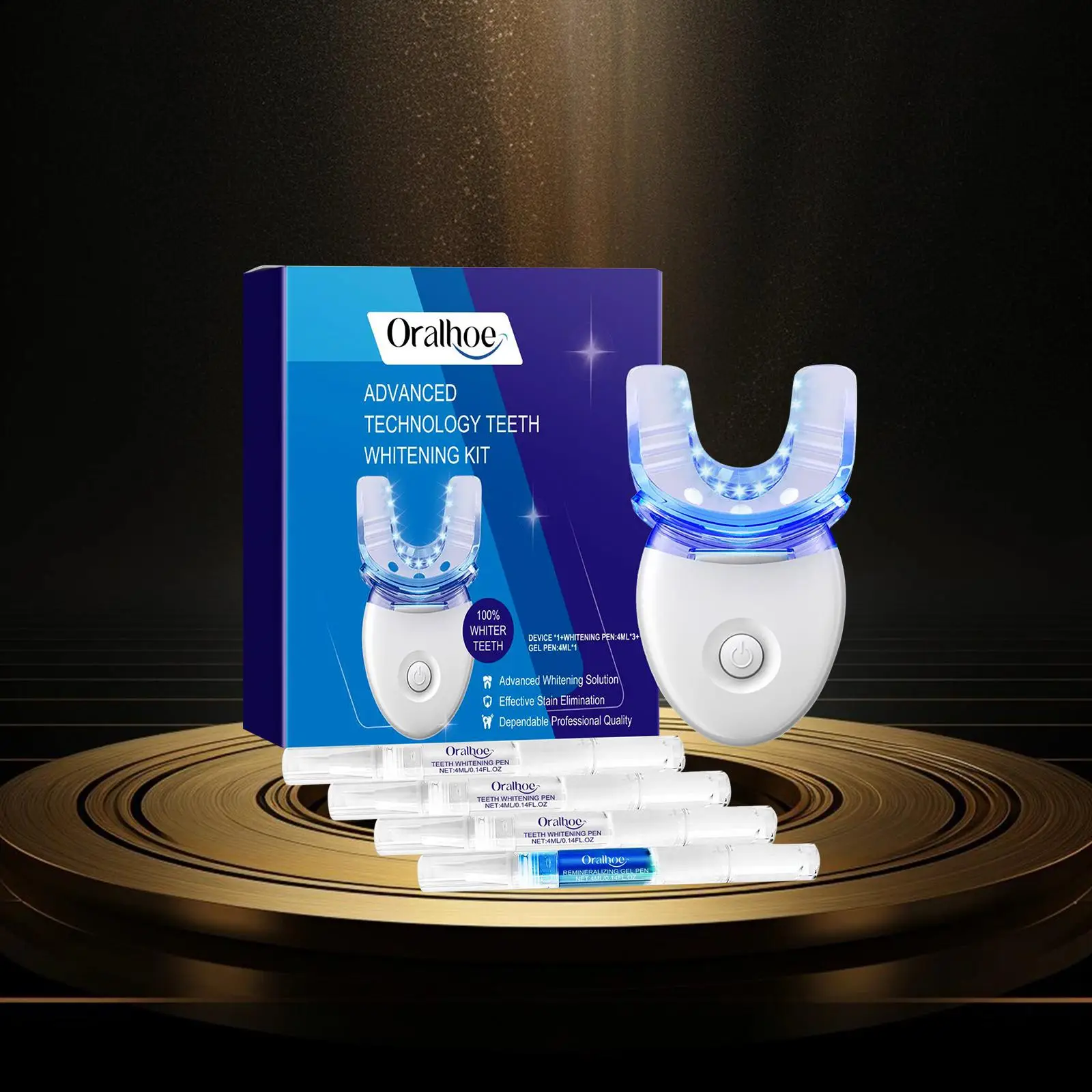 Teeth Care Kit, 1 Count Tooth Care Instrument with 4 Counts Brightening Pen, Portable Teeth Cleaning Kit, Teeth Cleaner, Oral Care Kit, Oral Care Pr