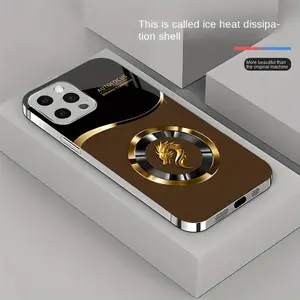 Business High-End Domineering Golden Dragon High-Quality Electroplated Silver Glass Protective Case for iPhone 16/16Plus/16Pro/16ProMax/15/15Plus/15Pro/15ProMax/14/14Plus/14Pro/14ProMax/13/13Pro/13ProMax/13Mini/12/12Pro/12ProMax/12mini/11/11Pro Simple Cre