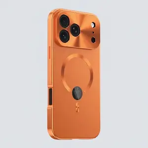 Metal Frame IP16 Pro Max Phone Case Metal Frame Lens Protection Privacy IP Series 15/14/13/12 Magnetic Protection Phone Case