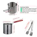 3Pcs Stainless Steel Deep Fryer Set 5.12*4.72 Inch One‑Person Small Pot Includes Fry Pot Filter Basket & Food Clip Rust Resistant Portable Mini Frying Cookware for Home Kitchen Great for Chips Chicken Wings Various Fried Snacks Daily Household Cooking